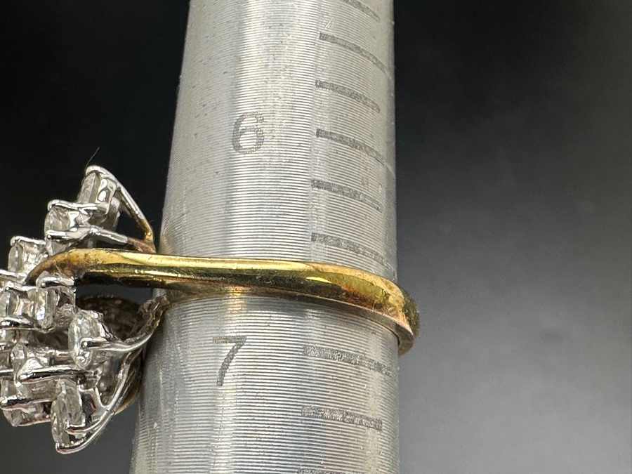 Pair Of Sterling Silver Rings Size 6.75 (L) / Size 7.5 (R) 10.3g [Photo 12]