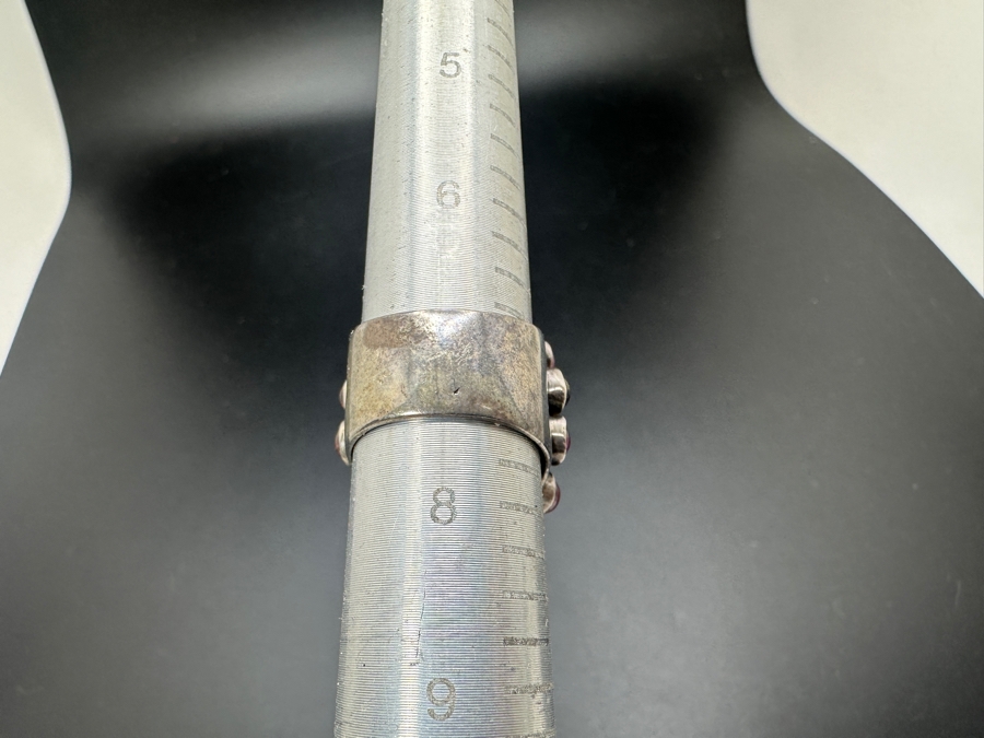 Stunning Sterling Silver Ring With Pink Stones Size 7 13.2g [Photo 8]