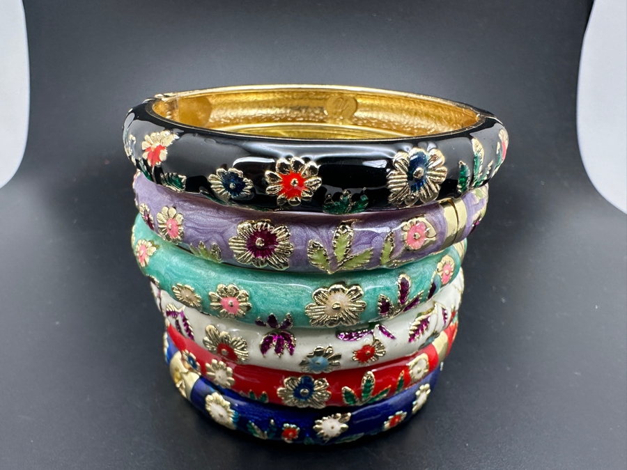 (6) Jiu Long Xing Enamel Bangles Bracelets 3W [Photo 3]