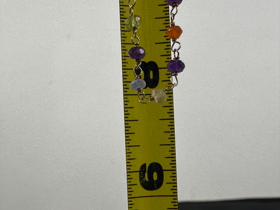 Multi-Stone Sterling Silver 16' Necklace [Photo 6]