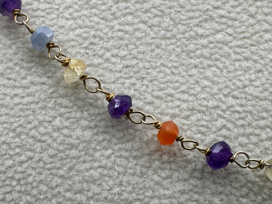 Multi-Stone Sterling Silver 16' Necklace [Photo 3]