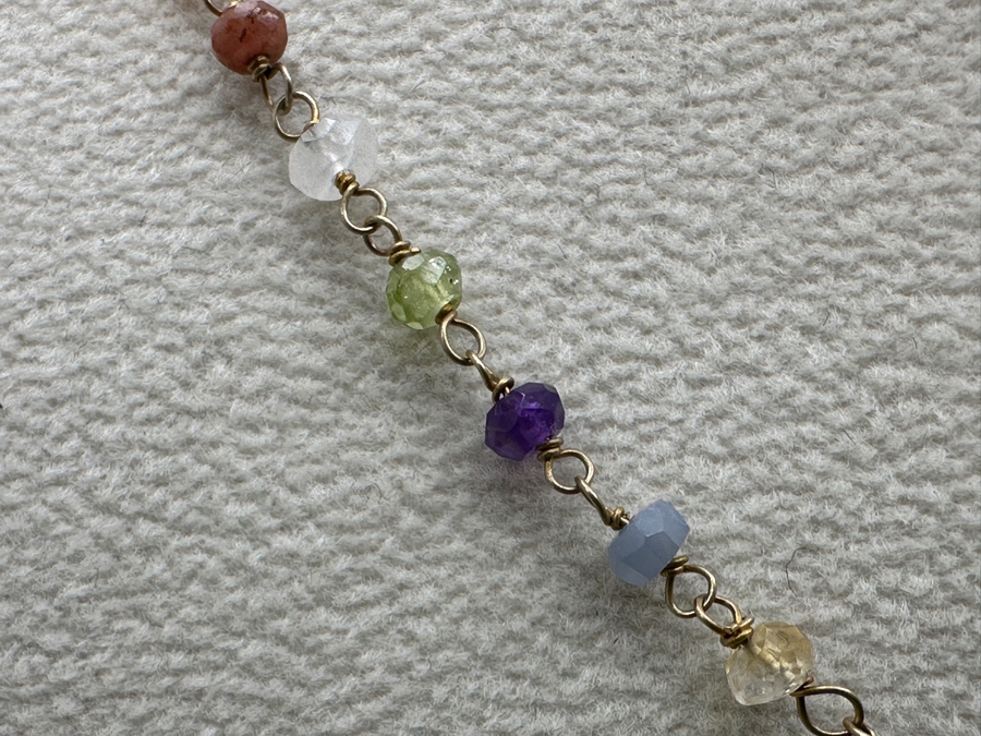 Multi-Stone Sterling Silver 16' Necklace [Photo 4]