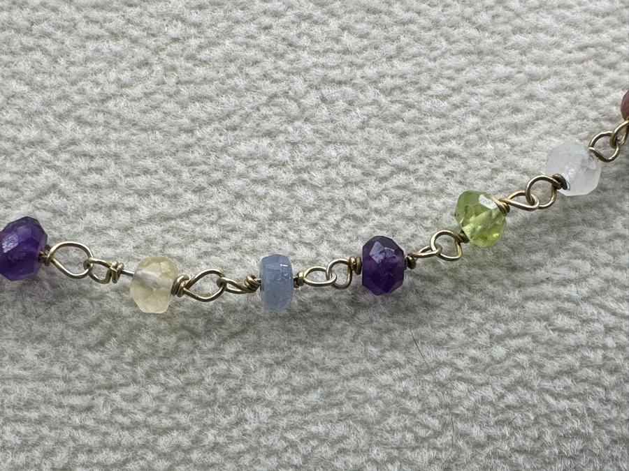 Multi-Stone Sterling Silver 16' Necklace [Photo 2]