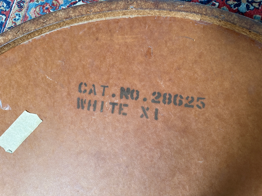 Vintage Mid-Century Modern Round Table White XI 41.75W X 27.75H [Photo 6]