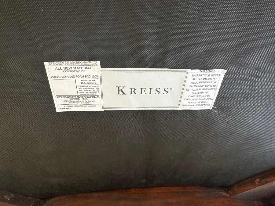 Kreiss Furniture Lounge Armchair 32W X 36D X 33H With Matching Ottoman 32W X 26D X 17H [Photo 10]