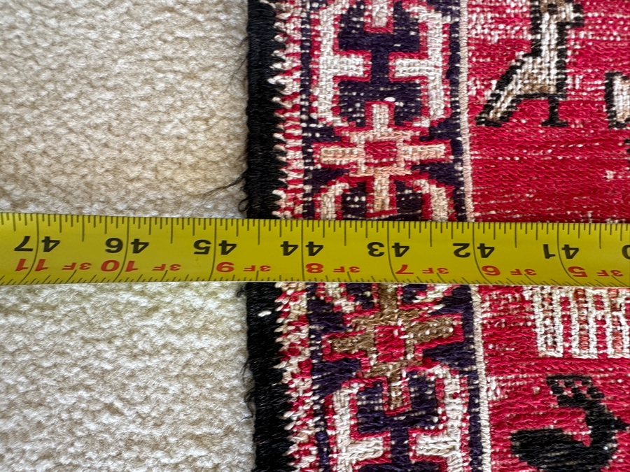 Antique Handmade Turkish Kilim Soumak Wool Area Rug 44.5 X 73 [Photo 10]