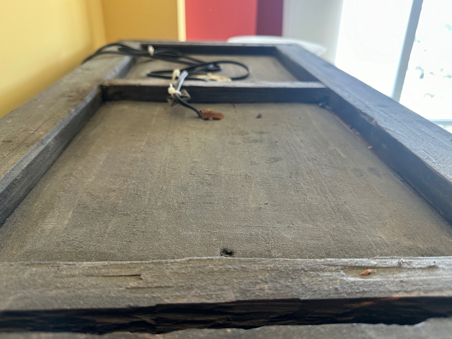 Vintage Chinese Painted Wooden Display Cabinet With Overhead Lighting 36.5W X 19D X 70.5H [Photo 10]