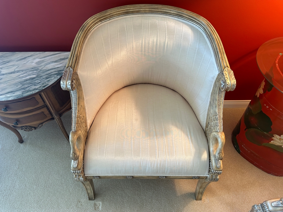 Pair Of Maitland-Smith Swan Occasional Armchairs 27.5W X 28D X 33H Pair Retails For $3,736 [Photo 6]