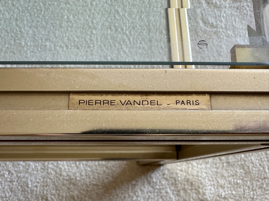 Just Added - Vintage 1970s Pierre Vandel Paris France French 2-Tier Brass/Glass Coffee Table 39.5 X 39.5 X 15H [Photo 5]