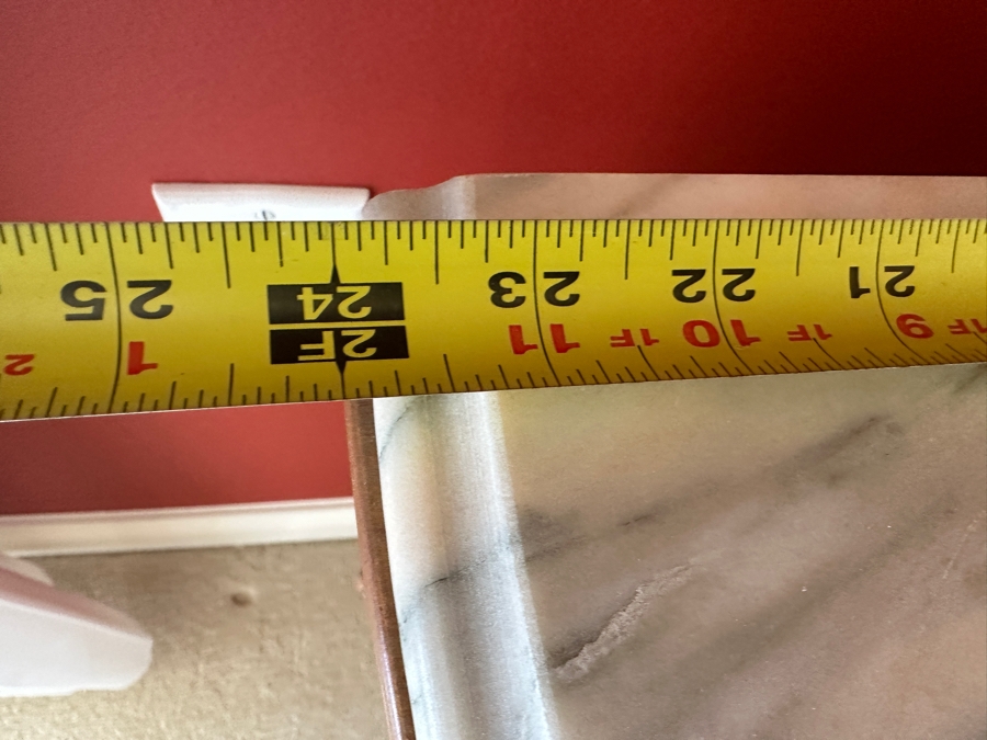 Louis XV Style Marble Top Petite Commode Side Demilune 2-Drawer Table 24W X 14D X 24.5H [Photo 6]