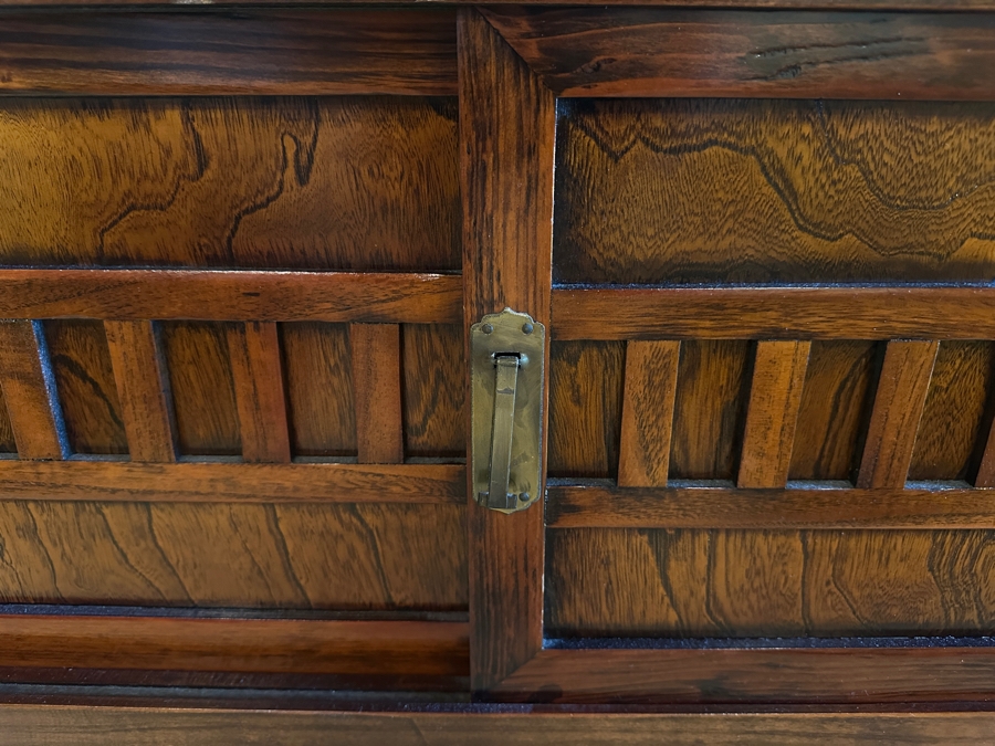Stunning Vintage Japanese Step Tansu Chest Cabinet With Metal Hardware Two Sided 83W X 18D X 35.5H [Photo 5]