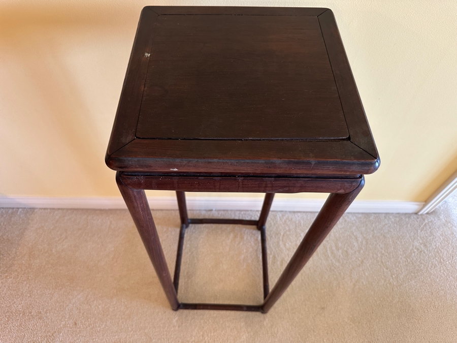 Vintage Chinese Wooden Stand 13W X 13D X 35.5H [Photo 3]