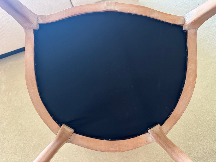 Pair Of Occasional Upholstered Cane Back Armchairs [Photo 4]