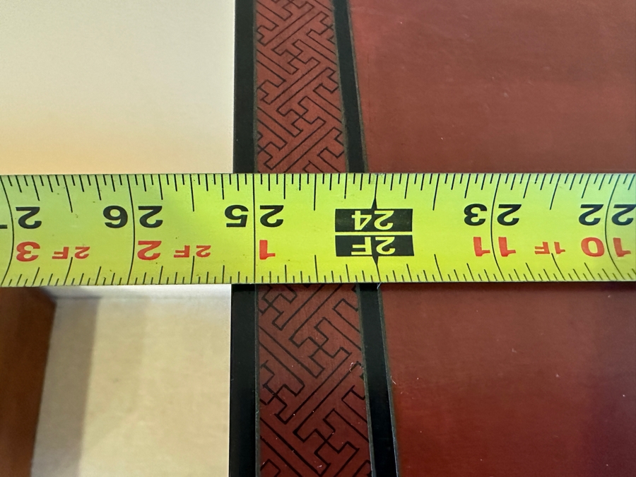 Vintage Chinese Red Lacquer Wooden Hand Painted Alter Cabinet 25W X 12D X 37H [Photo 20]