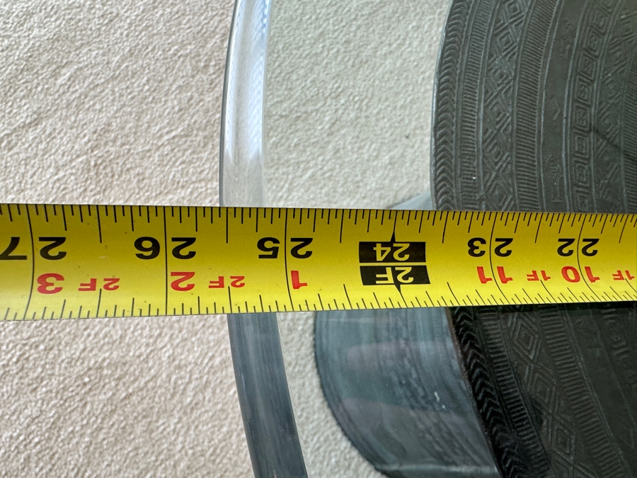 Pair Of Antique Burmese Karen Thai Bronze Metal Four Frog Rain Drum Drink Tables With Glass Tops 20W X 15.5H Glass Top Is 25.5W [Photo 22]