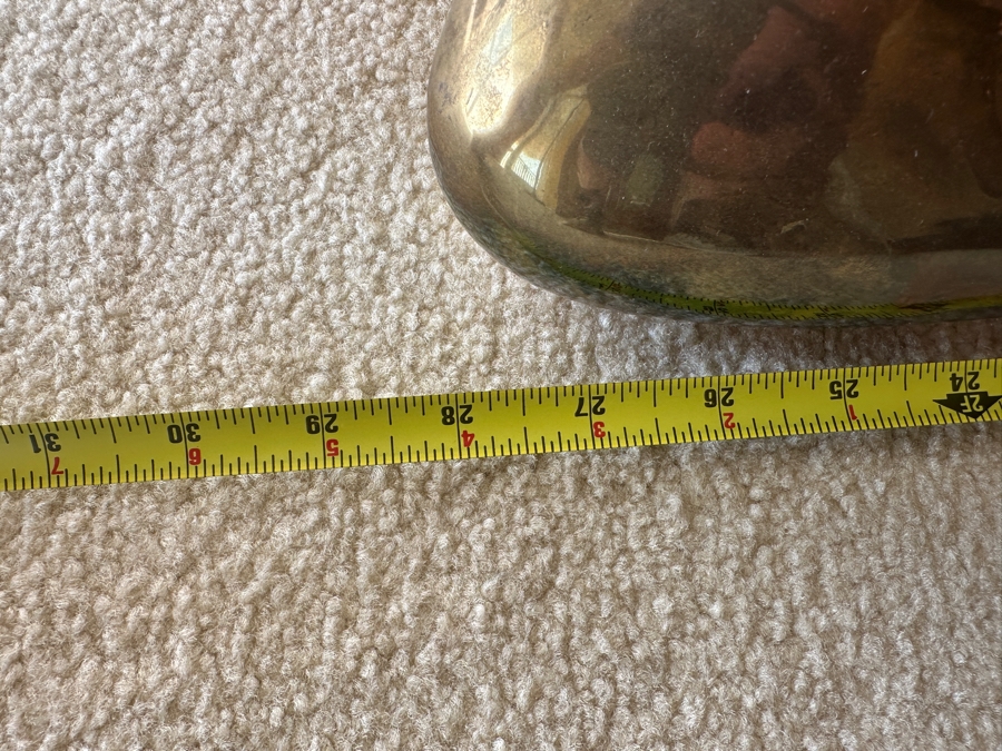 Pair Of Vintage 1970s Large Solid Brass Seated Deer Sculptures Statues 28W X 8D X 27H [Photo 16]