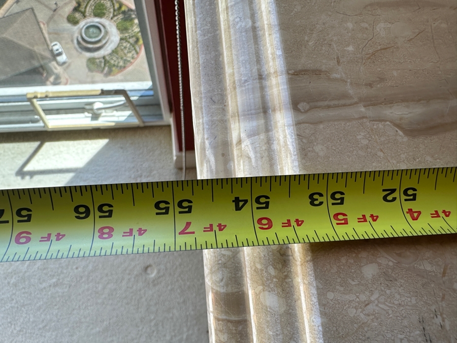 Travertine Console Table With Pedestal Base 54.5W X 17.5D X 29.5H [Photo 7]