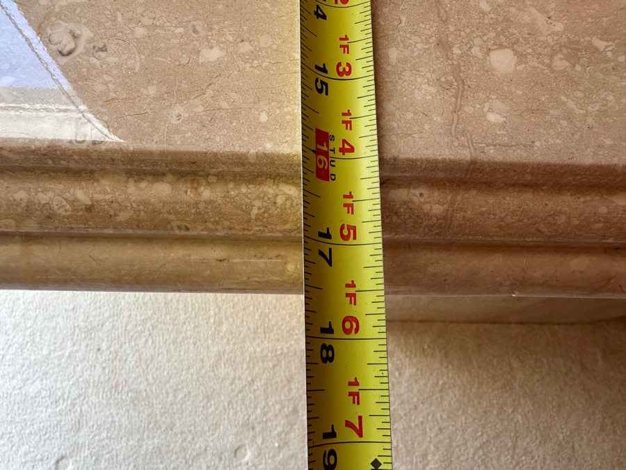 Travertine Console Table With Pedestal Base 54.5W X 17.5D X 29.5H [Photo 8]