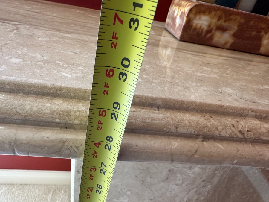 Travertine Console Table With Pedestal Base 54.5W X 17.5D X 29.5H [Photo 9]