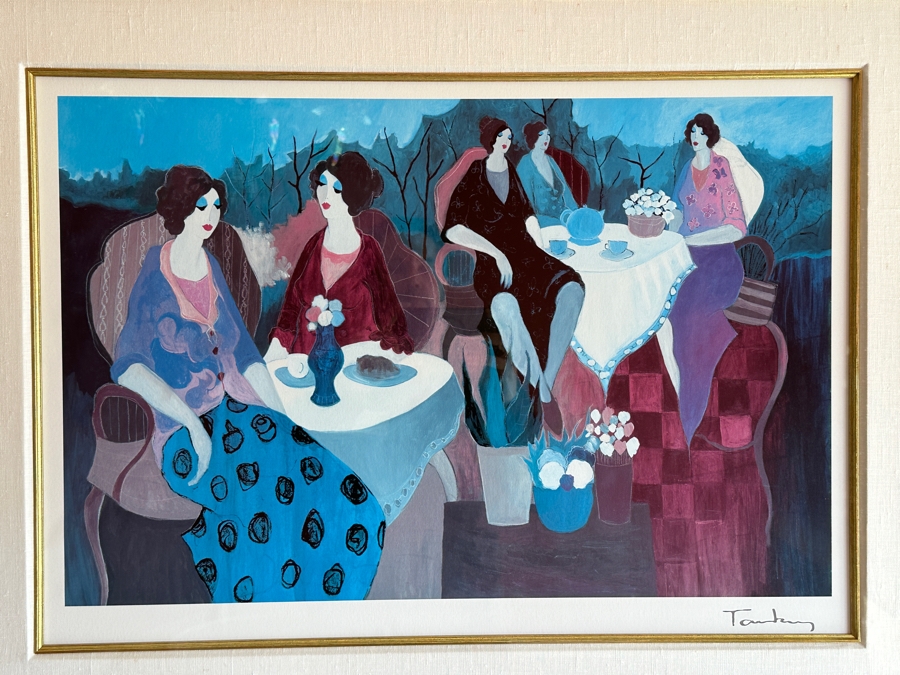 Itzchak Tarkay Seriolithograph Titled 'Morning Social' 25 X 17 Framed 36.5 X 29 [Photo 3]