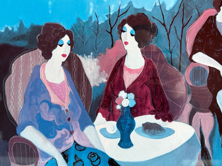 Itzchak Tarkay Seriolithograph Titled 'Morning Social' 25 X 17 Framed 36.5 X 29 [Photo 4]