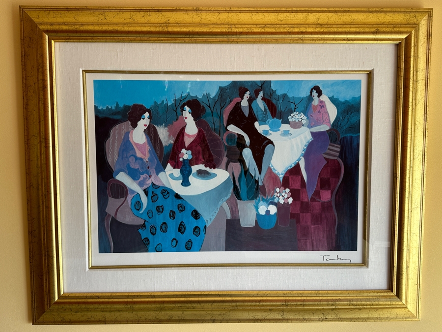 Itzchak Tarkay Seriolithograph Titled 'Morning Social' 25 X 17 Framed 36.5 X 29 [Photo 2]