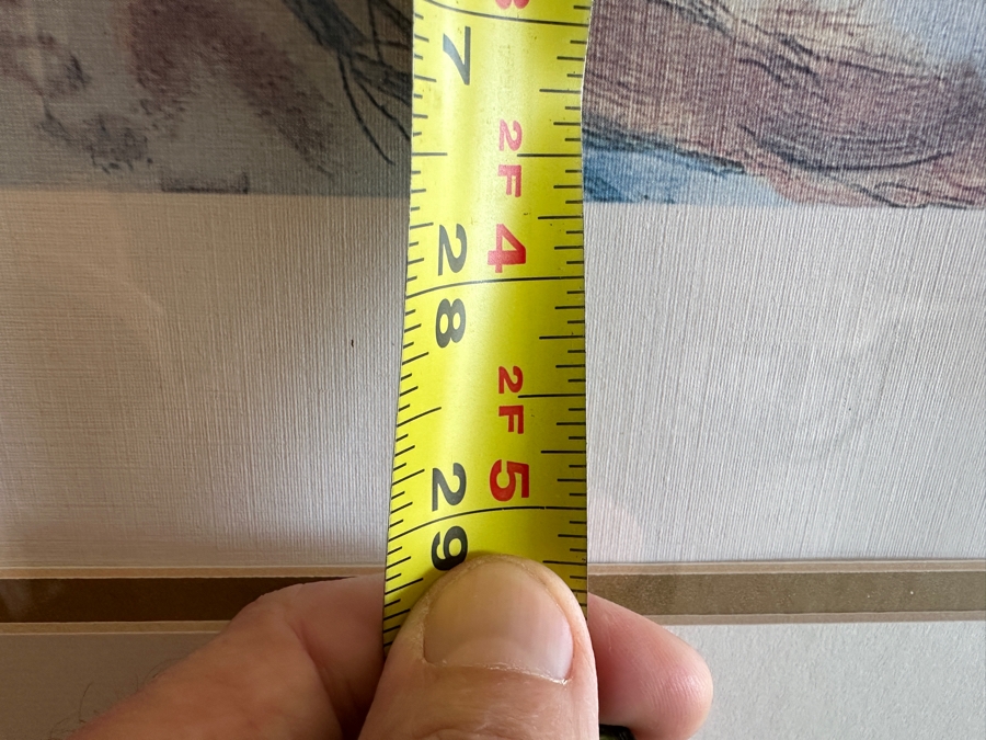 Marc Chagall Limited Edition Offset Lithograph Titled 'Red Bouquet' Numbered 294 Of 500 20 X 29 Framed 30 X 39.5 [Photo 9]