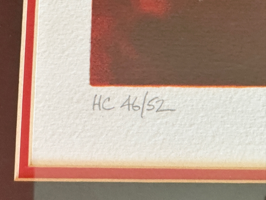 Linda Le Kinff Hand Signed Limited Edition Serigraph Titled 'Swing 1995' Numbered HC 46 Of 52 17' X 21' Framed 25 X 29 [Photo 6]