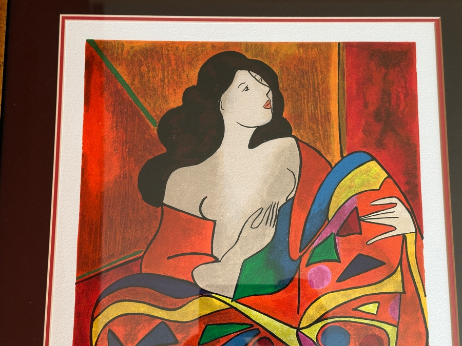 Linda Le Kinff Hand Signed Limited Edition Serigraph Titled 'Leki' Numbered 312 Of 350 12.5' X 16' Framed 21 X 24 [Photo 3]