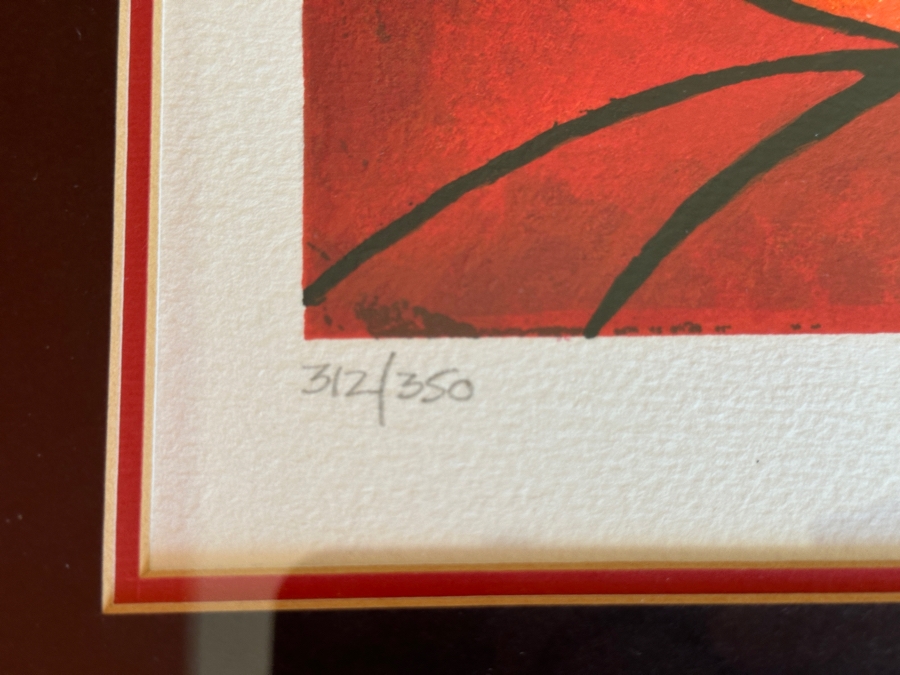Linda Le Kinff Hand Signed Limited Edition Serigraph Titled 'Leki' Numbered 312 Of 350 12.5' X 16' Framed 21 X 24 [Photo 7]