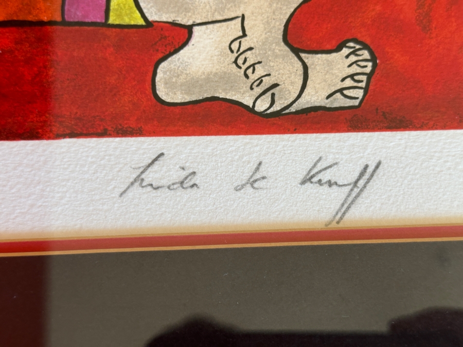 Linda Le Kinff Hand Signed Limited Edition Serigraph Titled 'Leki' Numbered 312 Of 350 12.5' X 16' Framed 21 X 24 [Photo 6]