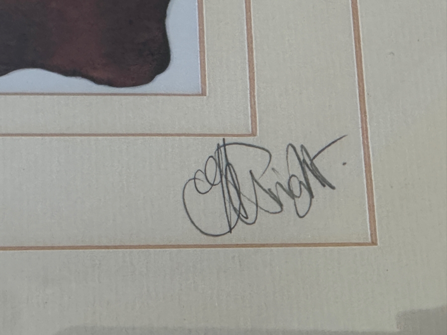 J. H. Wright South African Artist 'The African Collection' Print Of Cave Drawings Hand Signed 10.5 X 5 Professionally Framed 30 X 26 [Photo 3]