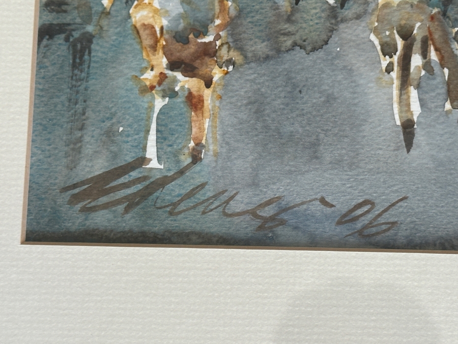 Ong Kim Seng (B. 1945, Singapore) Original Watercolor Painting On Paper Artist Signed Lower Left And Dated 2006 15.25 X 12.5 Framed 23 X 20 [Photo 6]