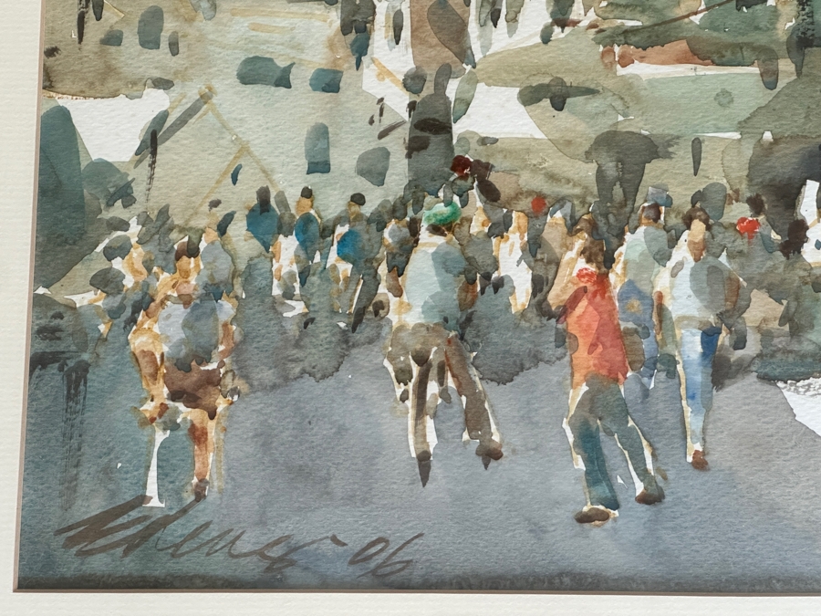 Ong Kim Seng (B. 1945, Singapore) Original Watercolor Painting On Paper Artist Signed Lower Left And Dated 2006 15.25 X 12.5 Framed 23 X 20 [Photo 4]