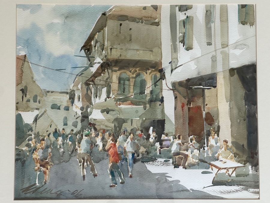 Ong Kim Seng (B. 1945, Singapore) Original Watercolor Painting On Paper Artist Signed Lower Left And Dated 2006 15.25 X 12.5 Framed 23 X 20 [Photo 8]