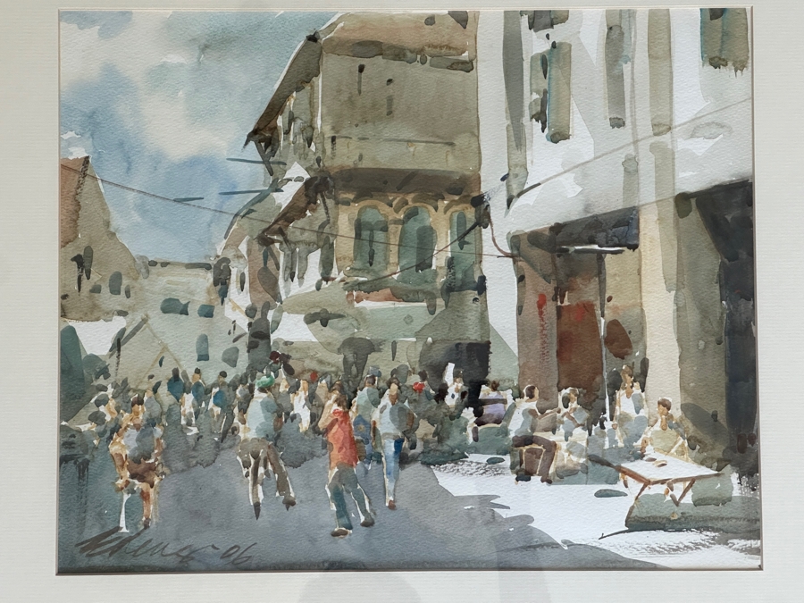 Ong Kim Seng (B. 1945, Singapore) Original Watercolor Painting On Paper Artist Signed Lower Left And Dated 2006 15.25 X 12.5 Framed 23 X 20 [Photo 3]