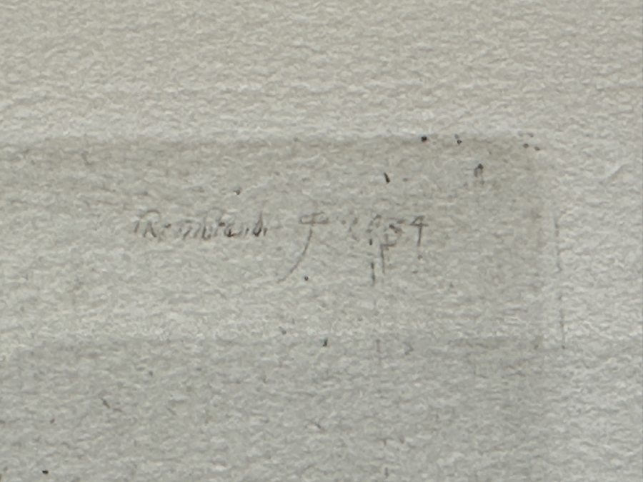 Rembrandt Van Rijn (1606-1669, Dutch) Christ And The Woman Of Samaria Etching 4.25 X 4.75 Framed 23W X 23.5H [Photo 9]