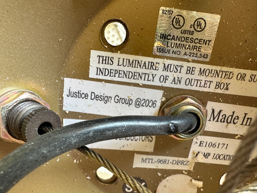 Justice Design Group Flush Mounted Stained Glass Light Fixture 16'W [Photo 5]