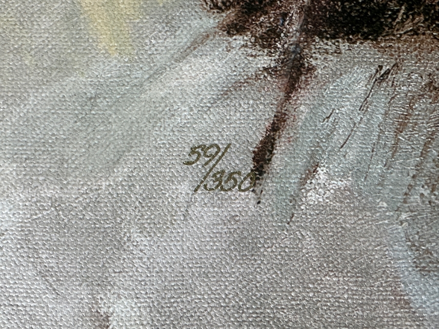 Hua Chen (B. 1952, Chinese) Hand Signed Limited Edition Giclee On Canvas Titled 'My Cello' Numbered 59 Of 350 19 X 25 Framed 29 X 35 [Photo 7]