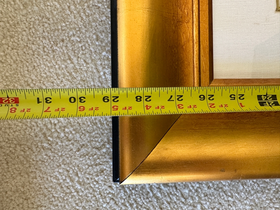 Linda Le Kinff (B. 1949, United States/France) Hand Embellished Watercolor Over Serigraph Line Painting On Paper Signed Titled 'A Single Rose' 16 X 19.5 Framed 29 X 32 [Photo 12]