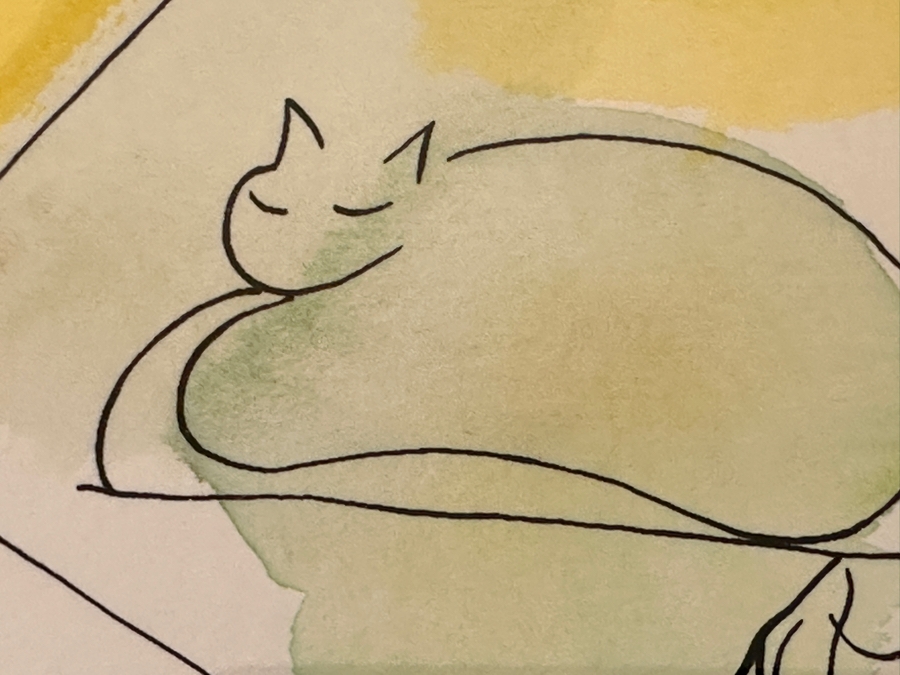 Linda Le Kinff (B. 1949, United States/France) Hand Embellished Watercolor Over Serigraph Line Painting On Paper Signed Titled 'A Single Rose' 16 X 19.5 Framed 29 X 32 [Photo 9]