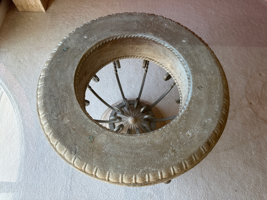 Drexel Heritage Corbel Glass Top Round Pedestal Dining Table 54W X 30H [Photo 4]