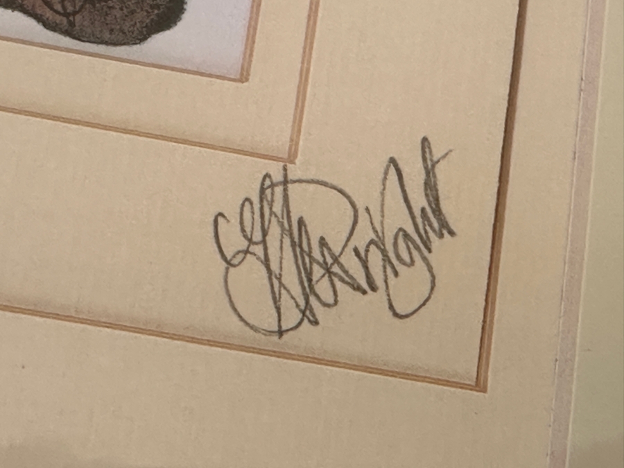 J. H. Wright South African Artist 'Family Feast' Print Hand Signed 11 X 5 Framed 25 X 25 [Photo 5]