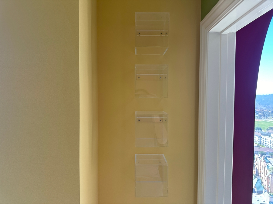 Set Of Four Lucite Display Wall Mounted Cases 6W X 6D X 6H Each [Photo 2]