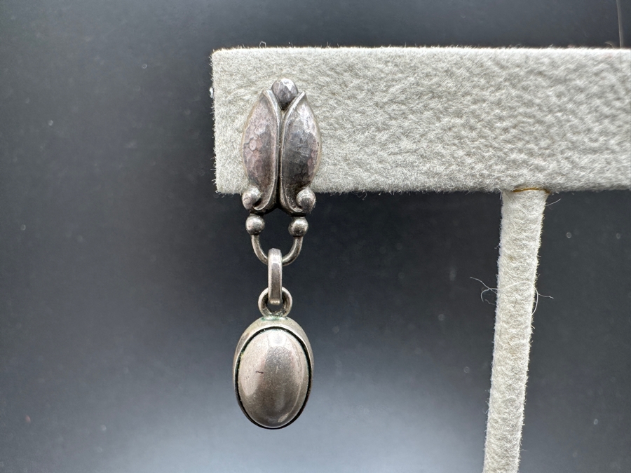 Just Added - Vintage Georg Jensen Denmark Sterling Silver Earrings 7.4g [Photo 4]