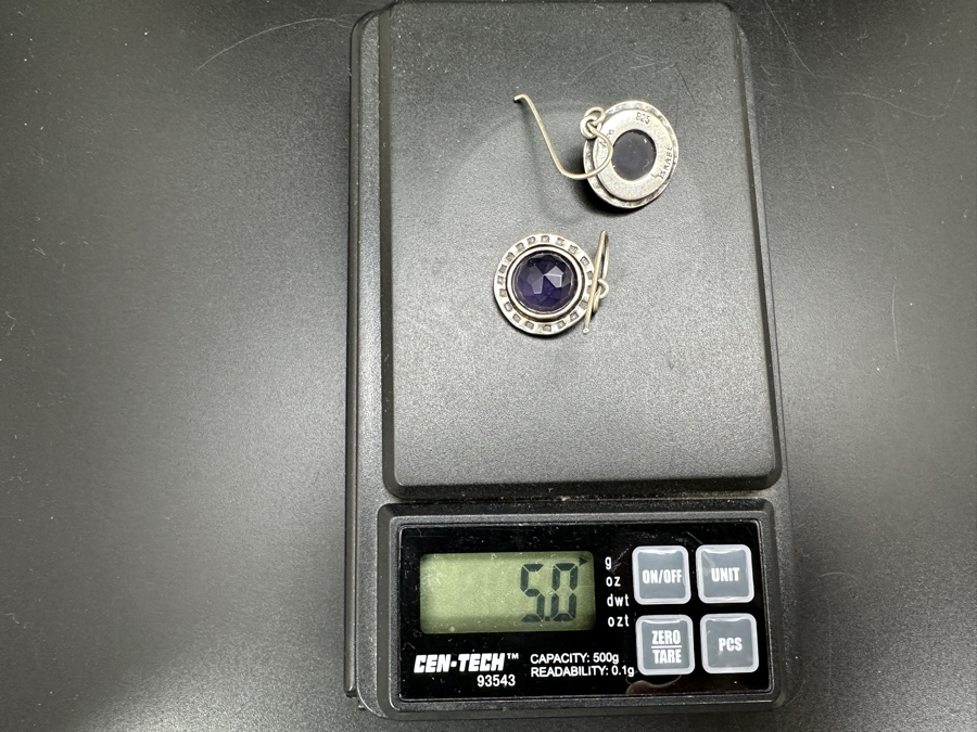 Just Added - Sterling Silver Earrings With Amethyst Stone Made In Israel 5g [Photo 7]