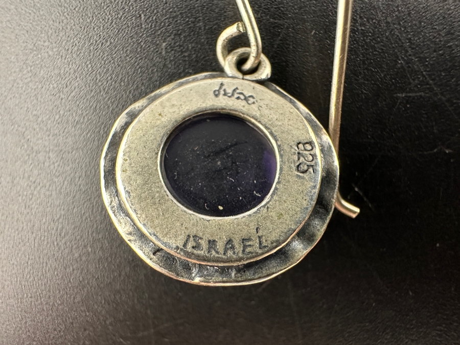 Just Added - Sterling Silver Earrings With Amethyst Stone Made In Israel 5g [Photo 4]