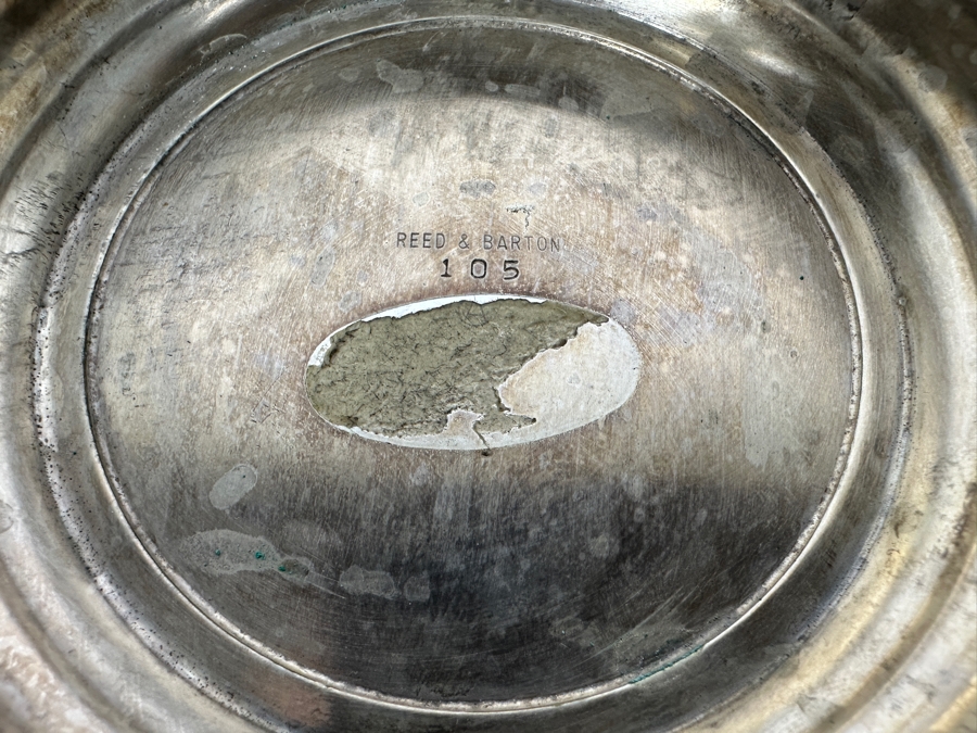 Pair Of Vintage Reed & Barton Silverplate Enamel Bowls 9'W [Photo 5]