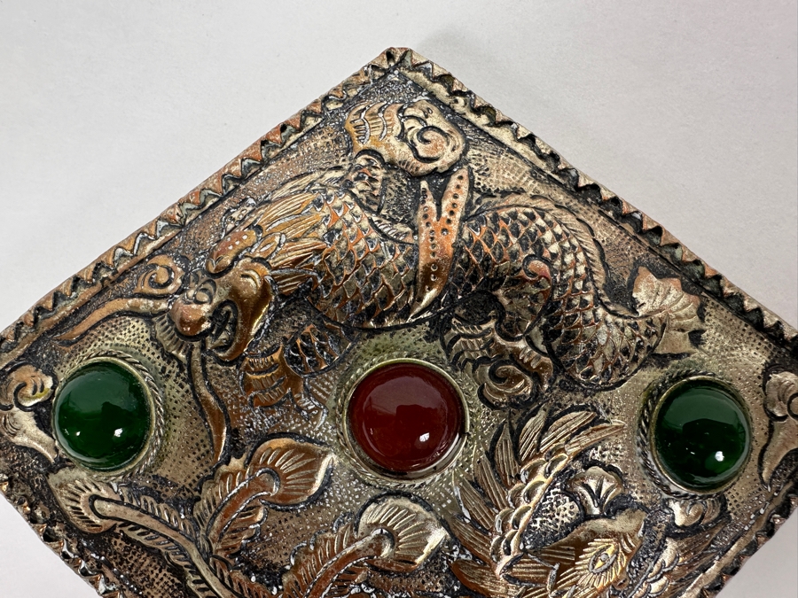 Vintage Tibetan Silver Handheld Mirror 5W X 6H [Photo 7]