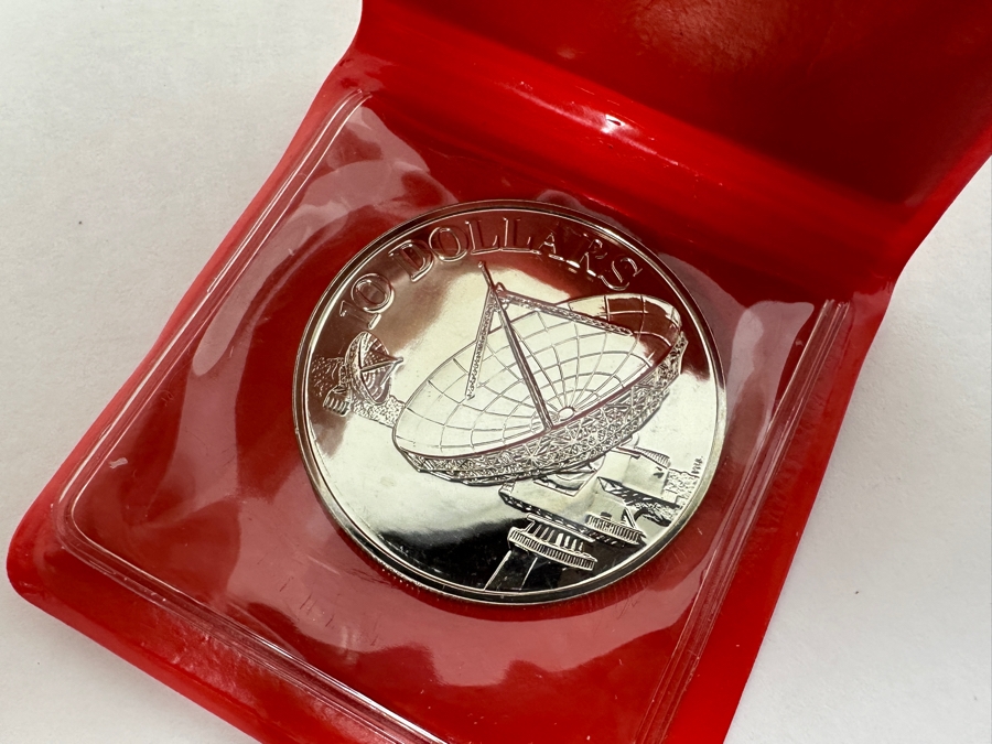 Uncirculated Singapore $10 Dollar Coins: 2 x (1980, 1981, 1982, 1983, 1984, 1985): Total Of 12 Singapore $10 Dollar Coins Composition Nickel 28g Each [Photo 4]